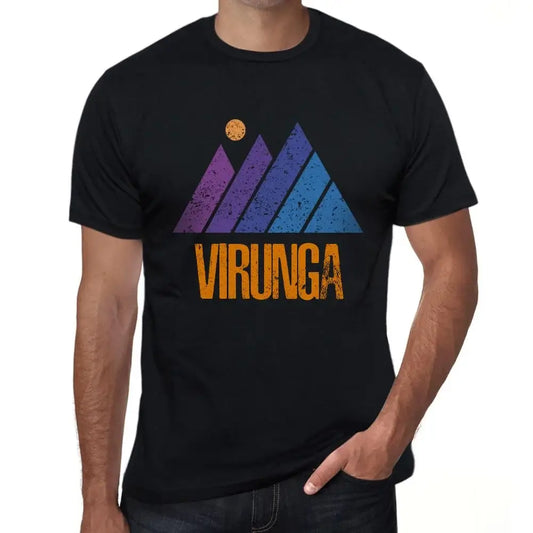 Men's Graphic T-Shirt Mountain Virunga Eco-Friendly Limited Edition Short Sleeve Tee-Shirt Vintage Birthday Gift Novelty