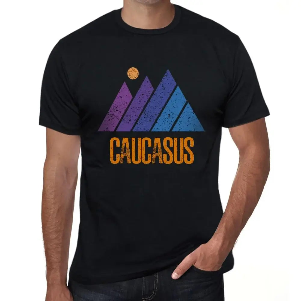 Men's Graphic T-Shirt Mountain Caucasus Eco-Friendly Limited Edition Short Sleeve Tee-Shirt Vintage Birthday Gift Novelty