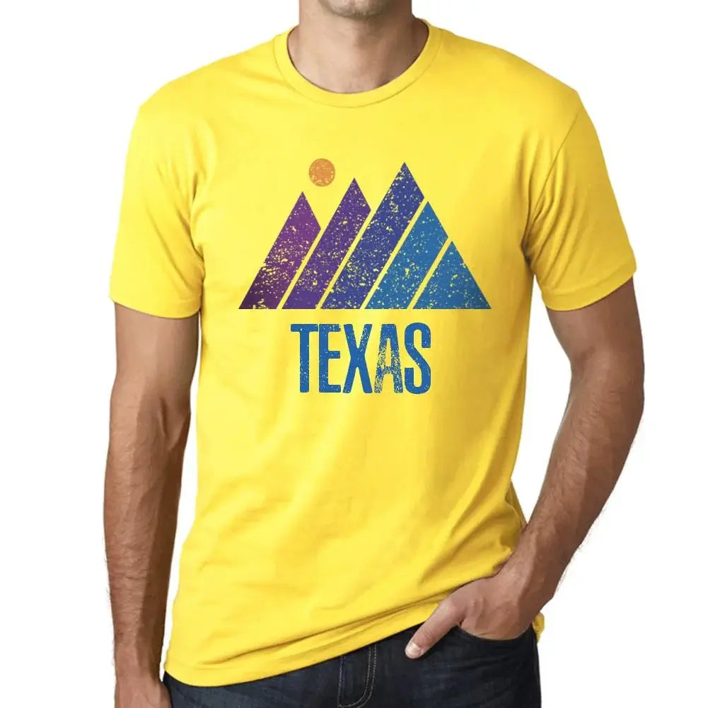 Men's Graphic T-Shirt Mountain Texas Eco-Friendly Limited Edition Short Sleeve Tee-Shirt Vintage Birthday Gift Novelty