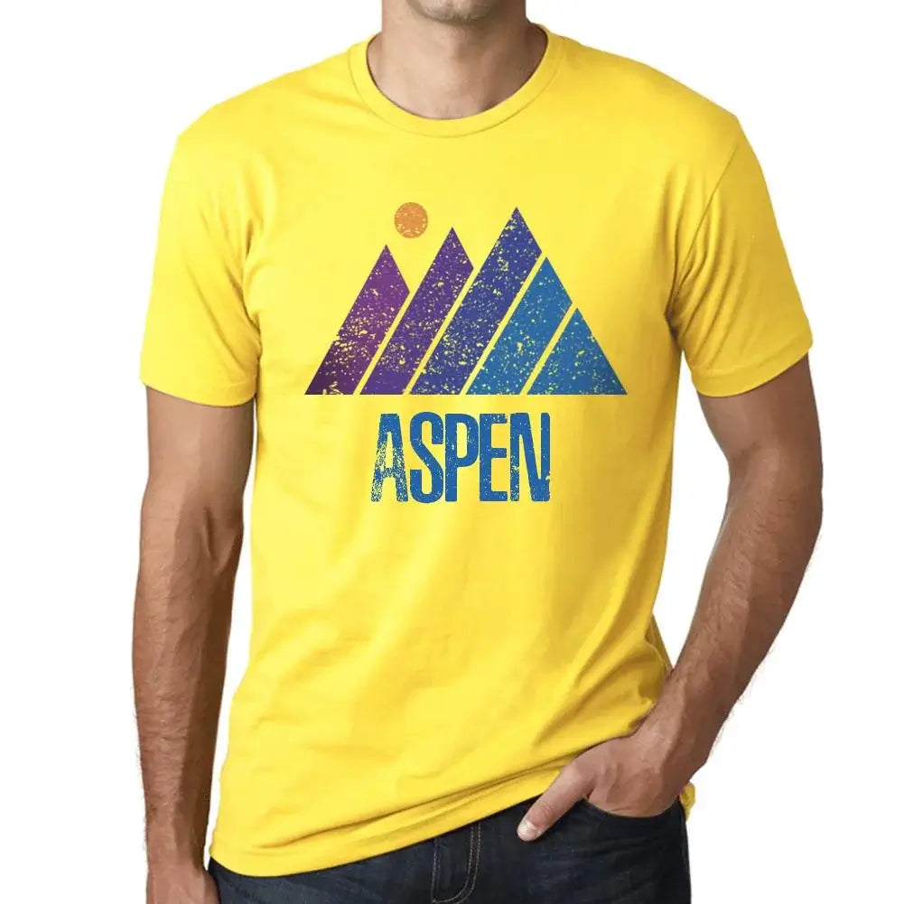 Men's Graphic T-Shirt Mountain Aspen Eco-Friendly Limited Edition Short Sleeve Tee-Shirt Vintage Birthday Gift Novelty