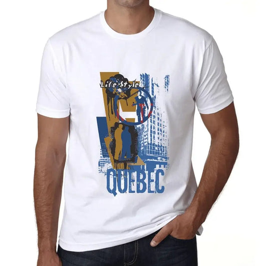 Men's Graphic T-Shirt Quebec Lifestyle Eco-Friendly Limited Edition Short Sleeve Tee-Shirt Vintage Birthday Gift Novelty