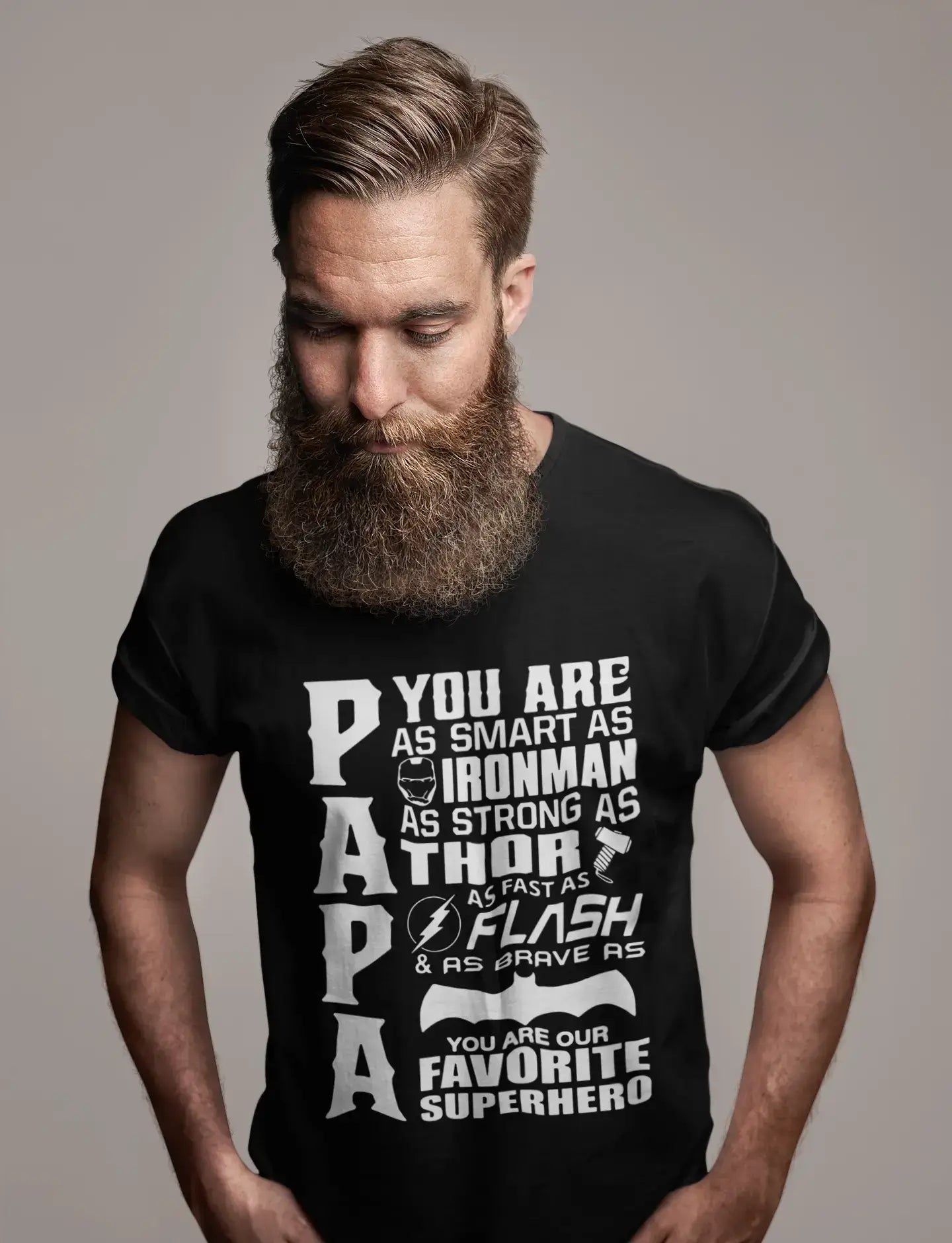 Graphic Unisex Favorite Superhero Papa Funny T-Shirt