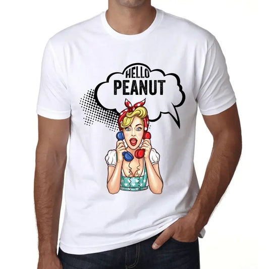 Men's Graphic T-Shirt Hello Peanut Eco-Friendly Limited Edition Short Sleeve Tee-Shirt Vintage Birthday Gift Novelty