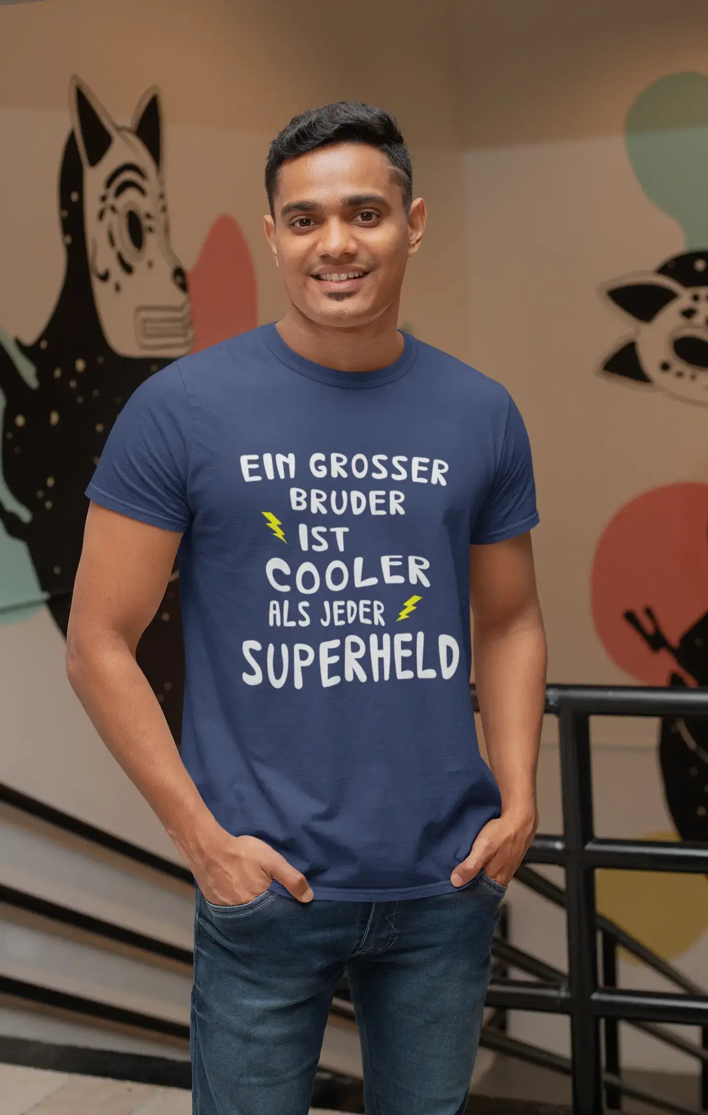 Men's Graphic T-Shirt Grosser Bruder Cooler Superheld Idea Gift