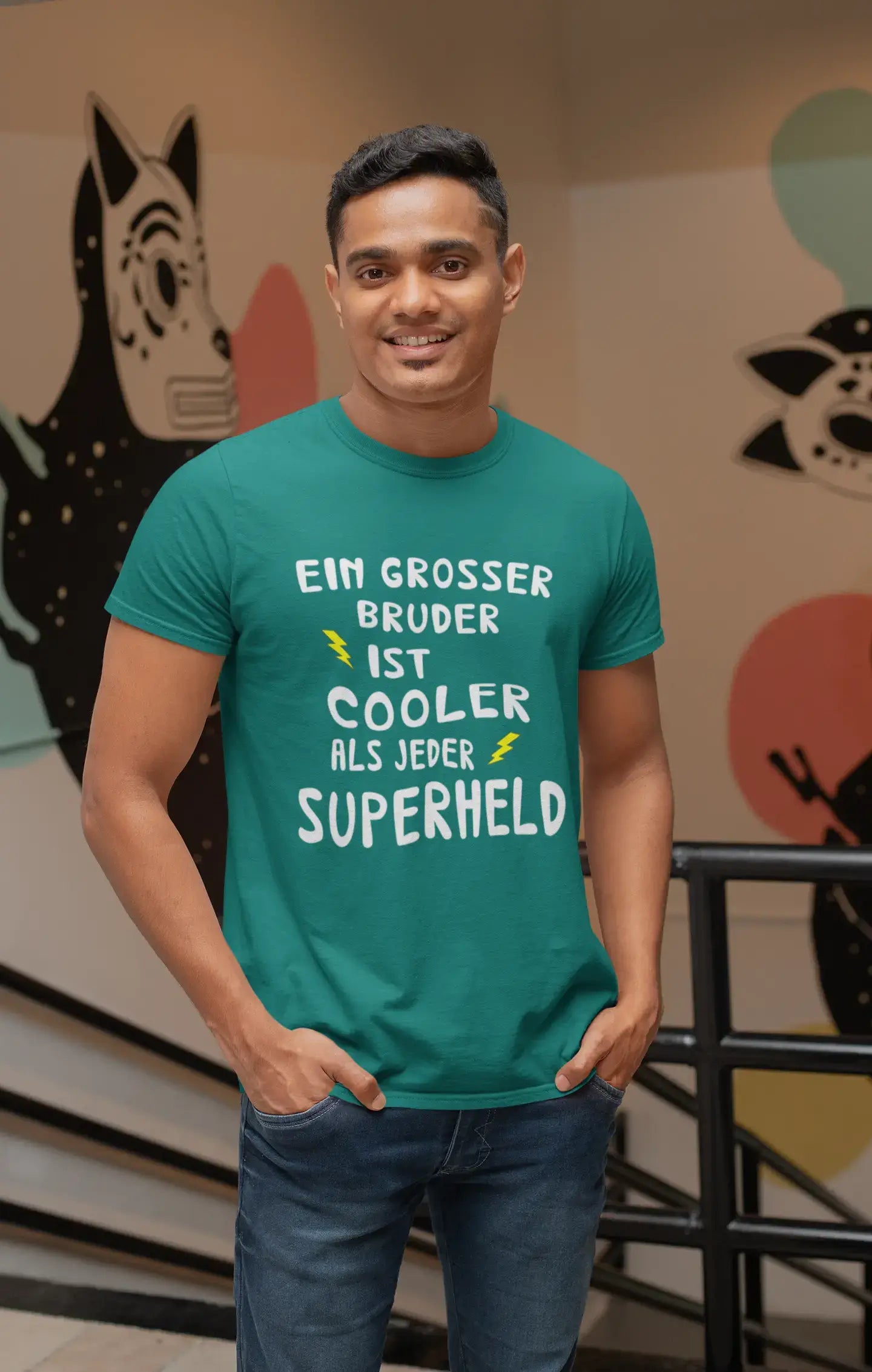 Men's Graphic T-Shirt Grosser Bruder Cooler Superheld Idea Gift