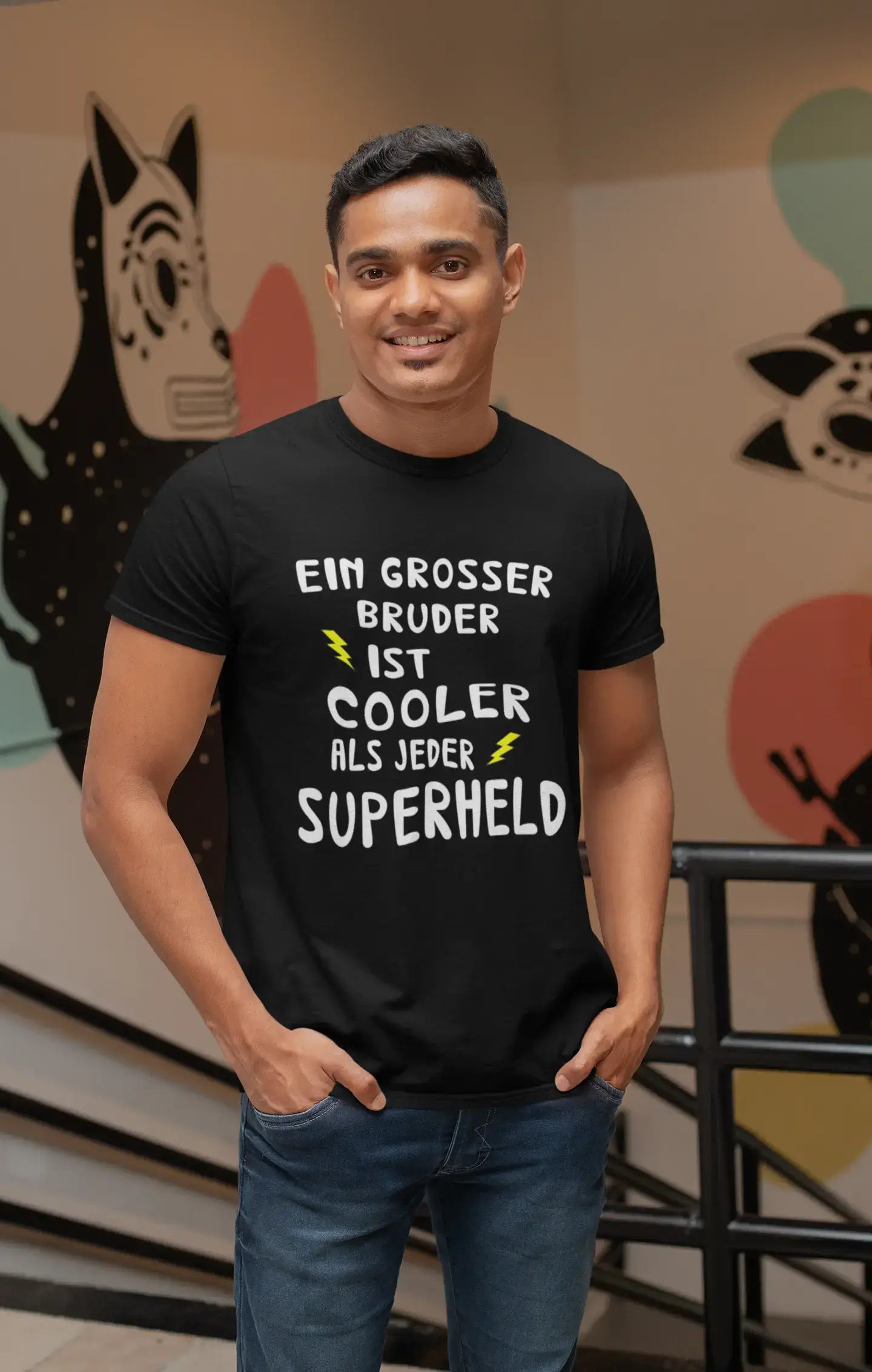 Men's Graphic T-Shirt Grosser Bruder Cooler Superheld Idea Gift