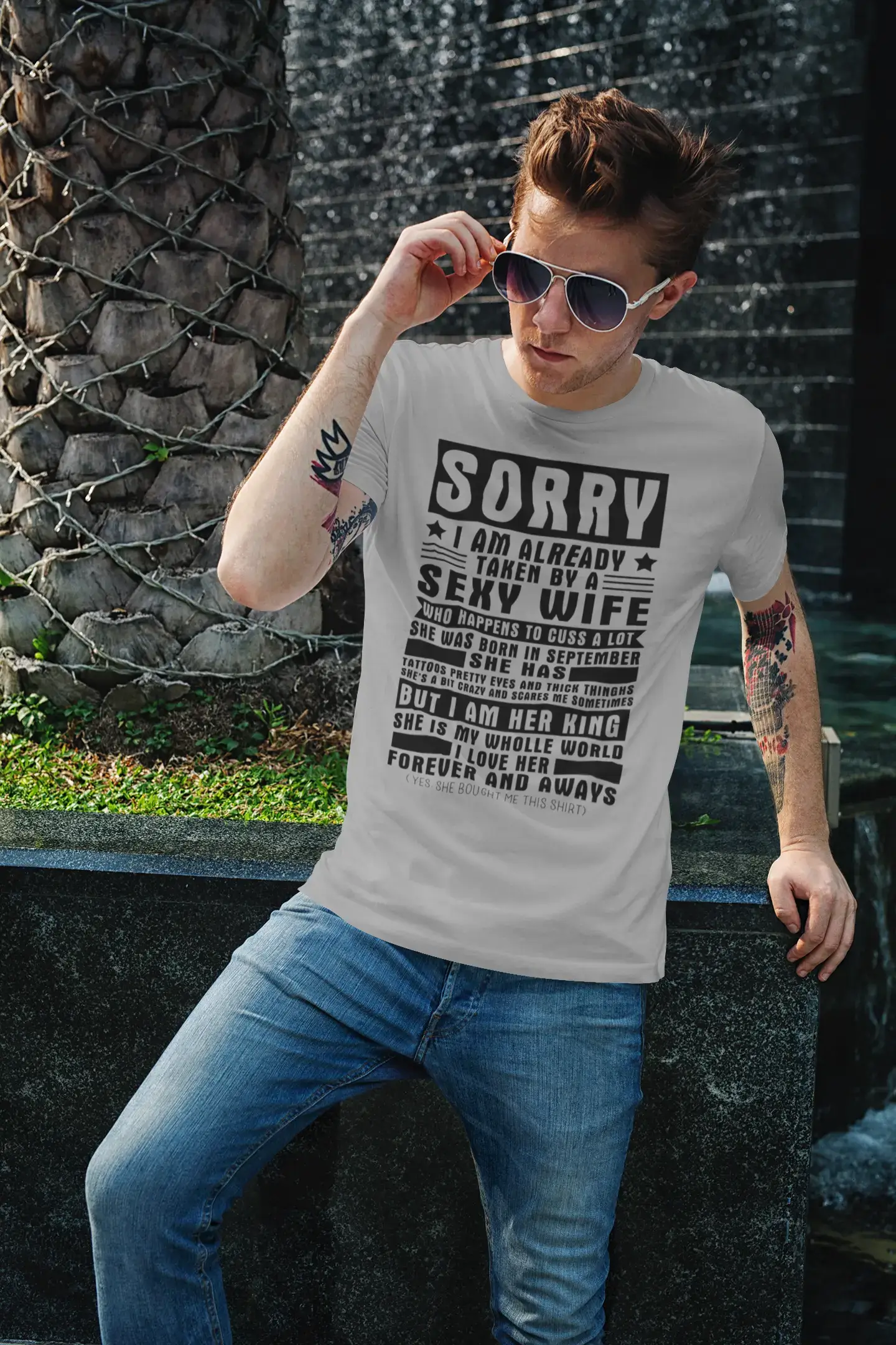 ULTRABASIC Men's T-Shirt Sorry But I Am Her King - Birthday Gift - Born In September