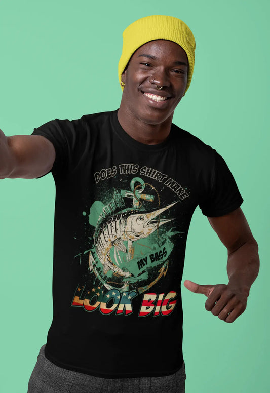 ULTRABASIC Men's T-Shirt Does This Shirt Make My Bass Look Big - Funny Fishing Tee Shirt