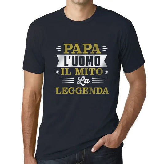 Men's Graphic T-Shirt Papa L'uomo Il Mito La Leggenda Eco-Friendly Limited Edition Short Sleeve Tee-Shirt Vintage Birthday Gift Novelty