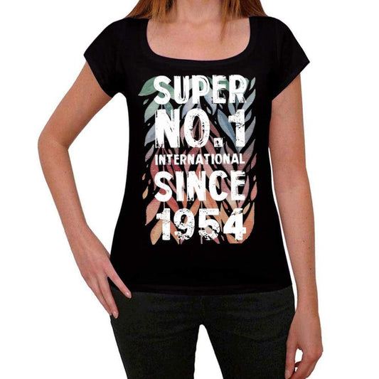 1954, Super No.1 Since 1954 Women's T-shirt Black Birthday Gift 00506 ultrabasic-com.myshopify.com