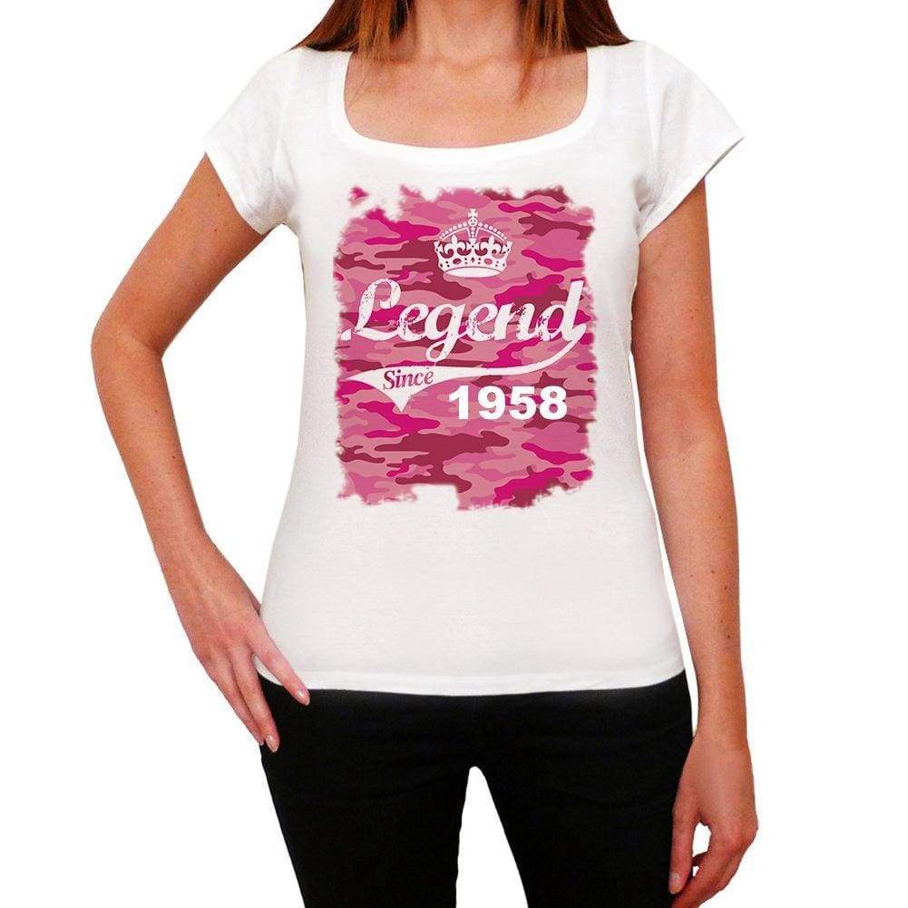 1958, Printed birthday, white, Women's Short Sleeve Round Neck T-shirt 00284 ultrabasic-com.myshopify.com