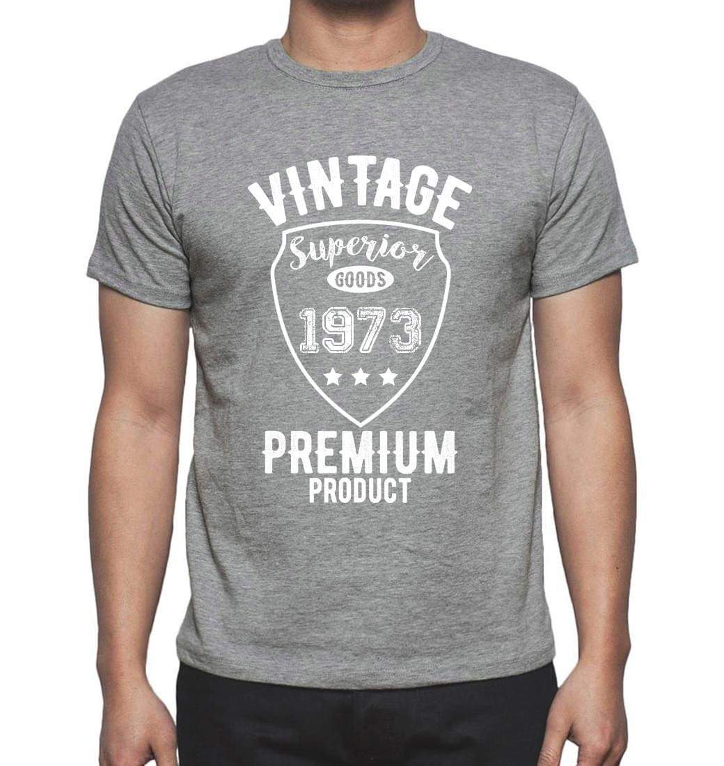 1973 Vintage superior, Grey, Men's Short Sleeve Round Neck T-shirt 00098 - ultrabasic-com