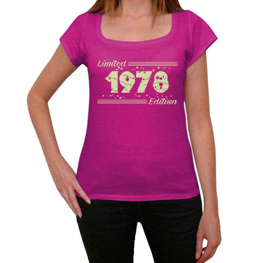 1978 Limited Edition Star, Women's T-shirt, Pink, Birthday Gift 00384 - ultrabasic-com