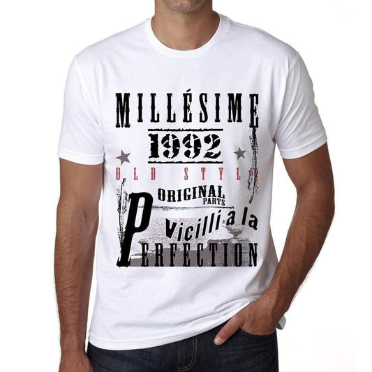 1992 Birthday Gifts For Him Birthday T-Shirts Mens Short Sleeve Round Neck T-Shirt Fr Vintage White Mens 00135 - Casual