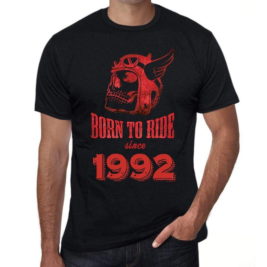 1992 Born To Ride Since 1992 Mens T-Shirt Black Birthday Gift 00493 - Black / Xs - Casual