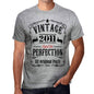 2011 Vintage Aged To Perfection Mens T-Shirt Grey Birthday Gift 00489 - Grey / S - Casual