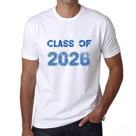 2026 Class Of White Mens Short Sleeve Round Neck T-Shirt 00094 - White / S - Casual