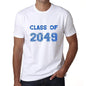 2049 Class Of White Mens Short Sleeve Round Neck T-Shirt 00094 - White / S - Casual