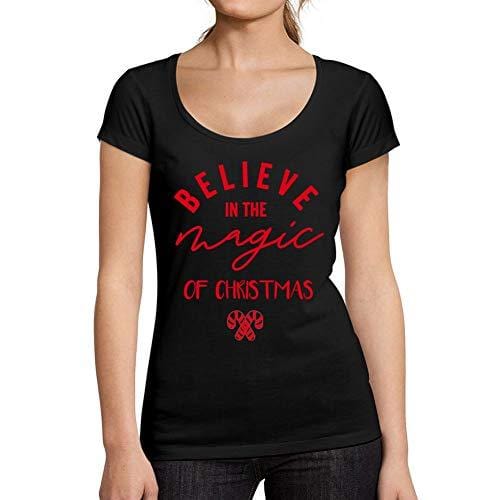 Ultrabasic - Tee-Shirt Femme Manches Courtes Magic of Christmas Noël Cadeau Idées Tee