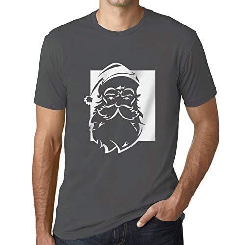 Ultrabasic - Graphique Homme Santa Funny T-Shirt Cadeau Imprimé Tée-Shirt Gris Souris