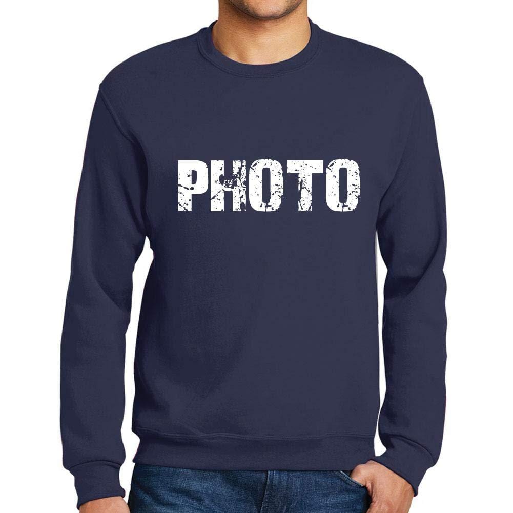 Ultrabasic Homme Imprimé Graphique Sweat-Shirt Popular Words Photo French Marine