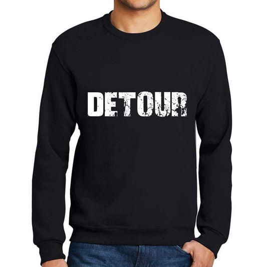 Ultrabasic Homme Imprimé Graphique Sweat-Shirt Popular Words Detour Noir Profond