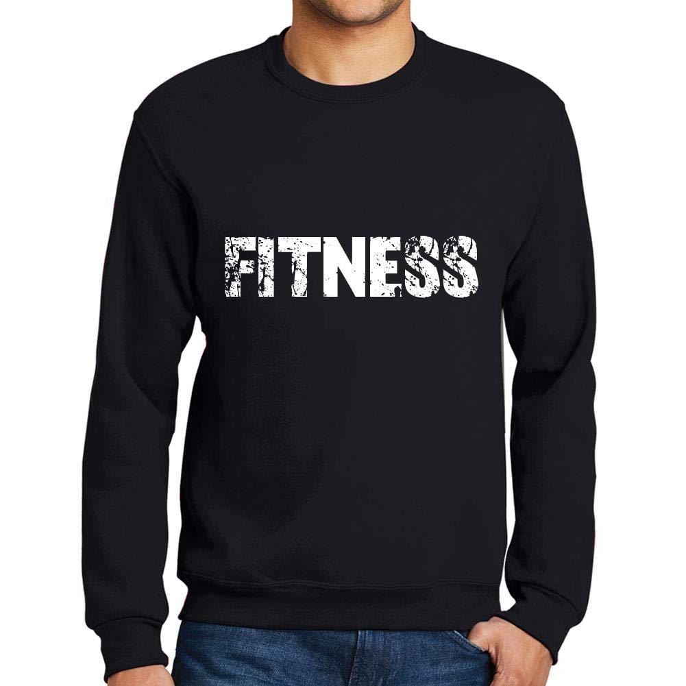Ultrabasic Homme Imprimé Graphique Sweat-Shirt Popular Words Fitness Noir Profond