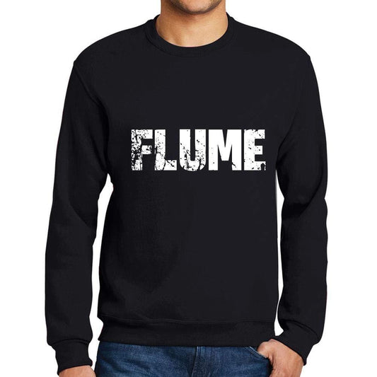 Ultrabasic Homme Imprimé Graphique Sweat-Shirt Popular Words Flume Noir Profond