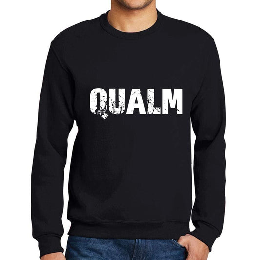 Ultrabasic Homme Imprimé Graphique Sweat-Shirt Popular Words Qualm Noir Profond