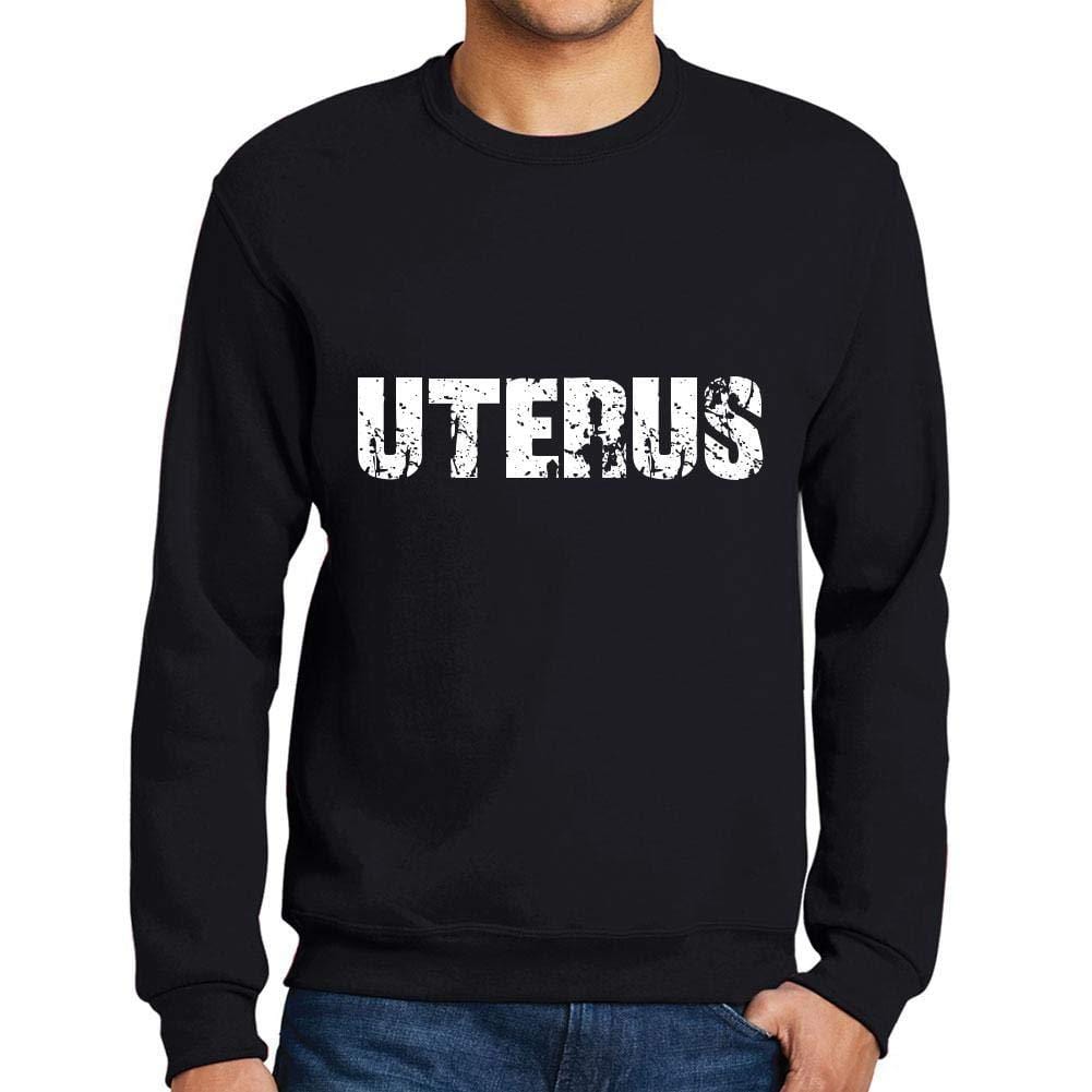 Ultrabasic Homme Imprimé Graphique Sweat-Shirt Popular Words Uterus Noir Profond