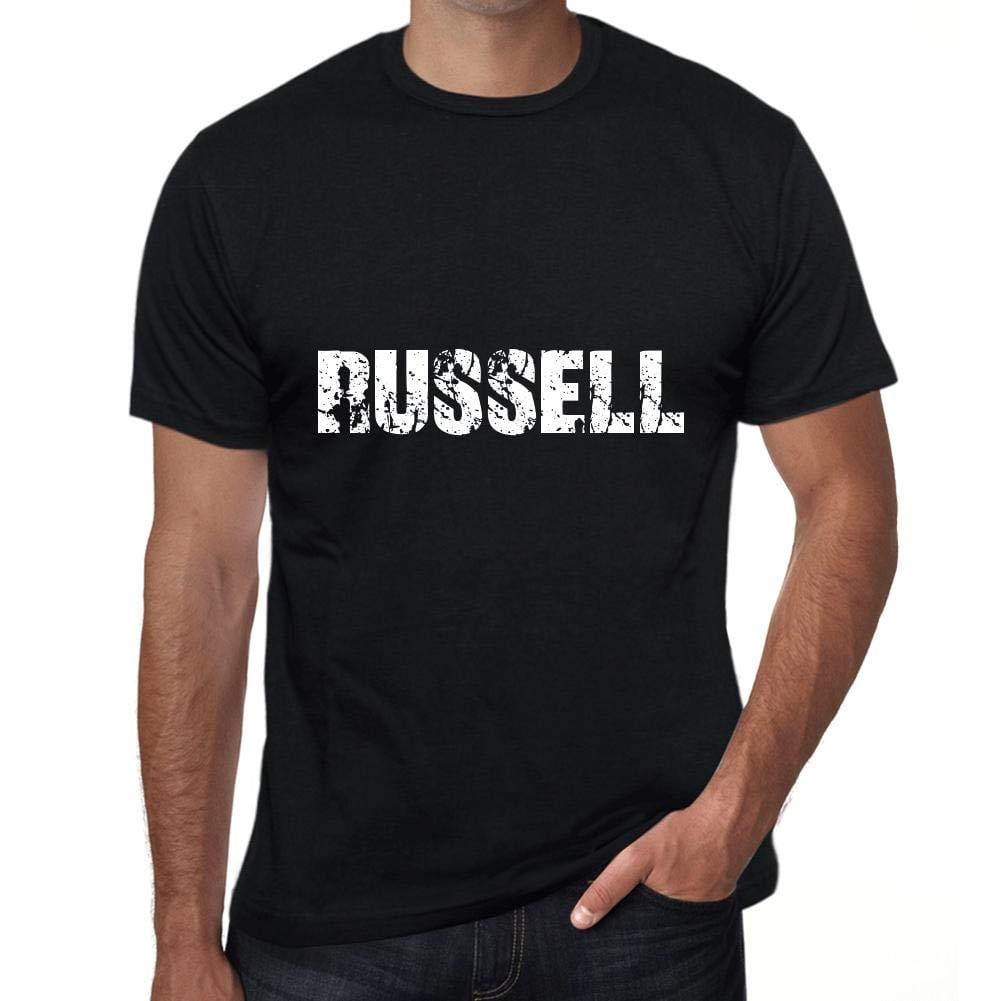 Ultrabasic ® Nom de Famille Fier Homme T-Shirt Nom de Famille Idées Cadeaux Tee Russell Noir Profond