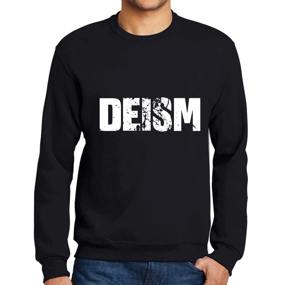 Ultrabasic Homme Imprimé Graphique Sweat-Shirt Popular Words Deism Noir Profond