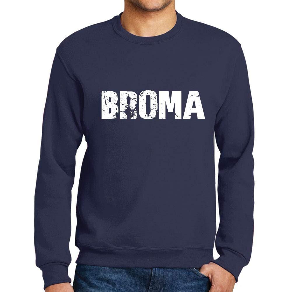 Ultrabasic Homme Imprimé Graphique Sweat-Shirt Popular Words Broma French Marine