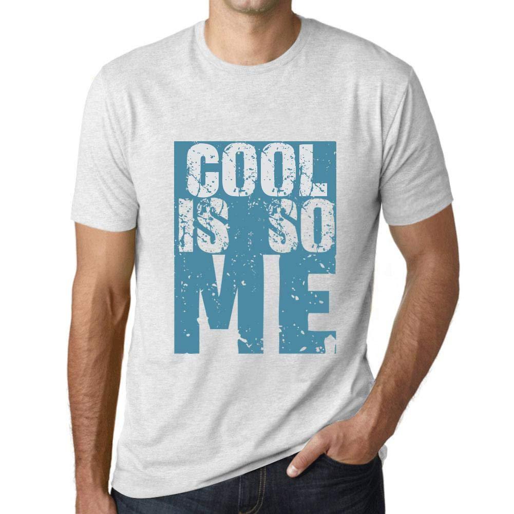 Homme T-Shirt Graphique Cool is So Me Blanc Chiné