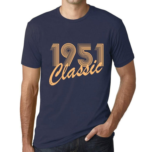 Ultrabasic - Homme T-Shirt Graphique Years Lines Classic 1951 French Marine