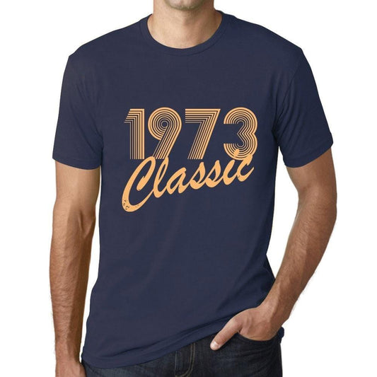 Ultrabasic - Homme T-Shirt Graphique Years Lines Classic 1973 French Marine