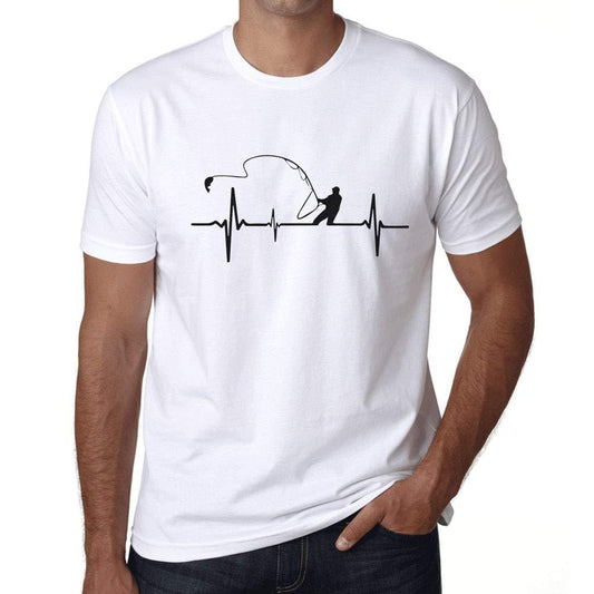 Ultrabasic - Homme Graphique Pêcheur Pulsation Imprimé Lettres Blanco