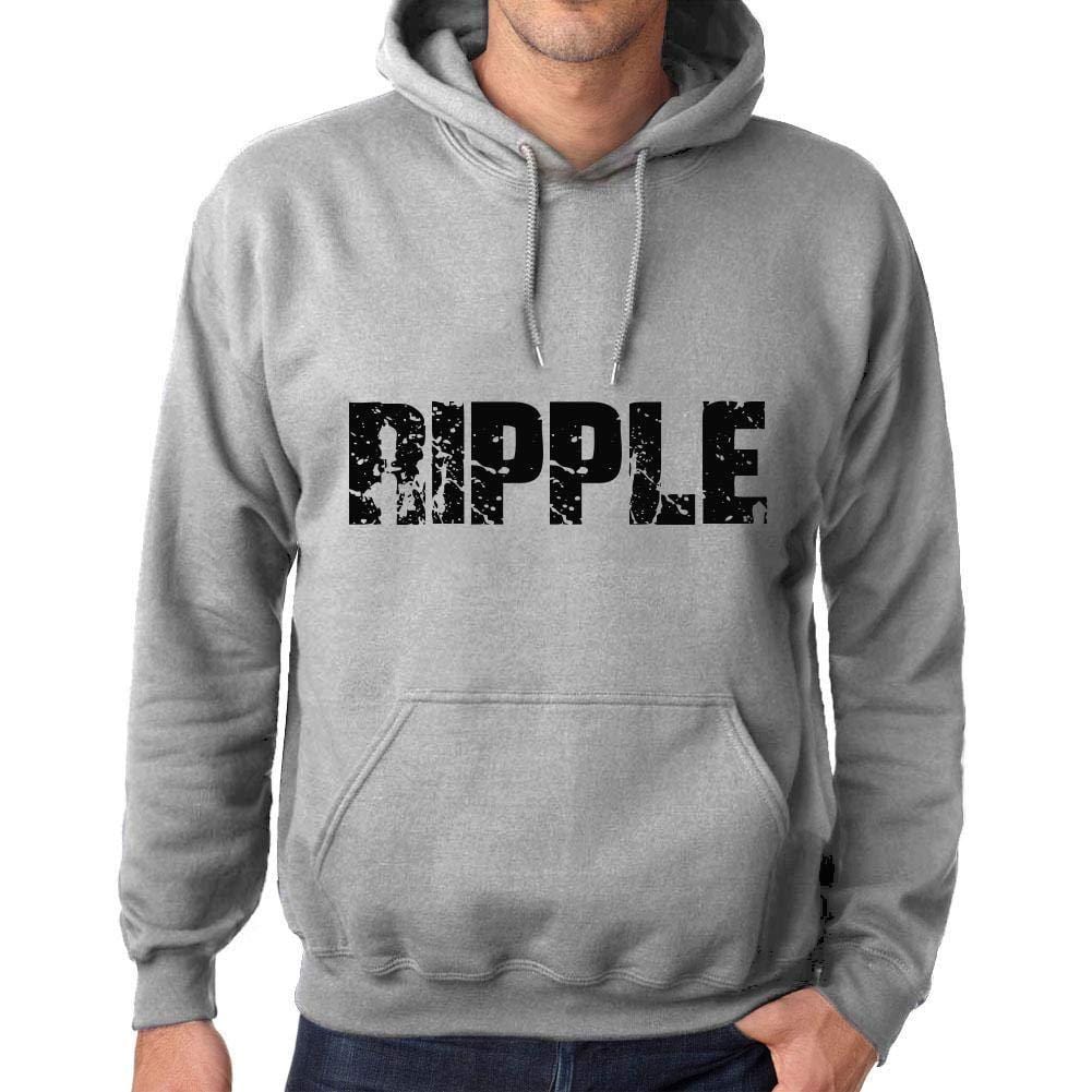 Ultrabasic Homme Femme Unisex Sweat à Capuche Hoodie Popular Words Ripple Gris Chiné