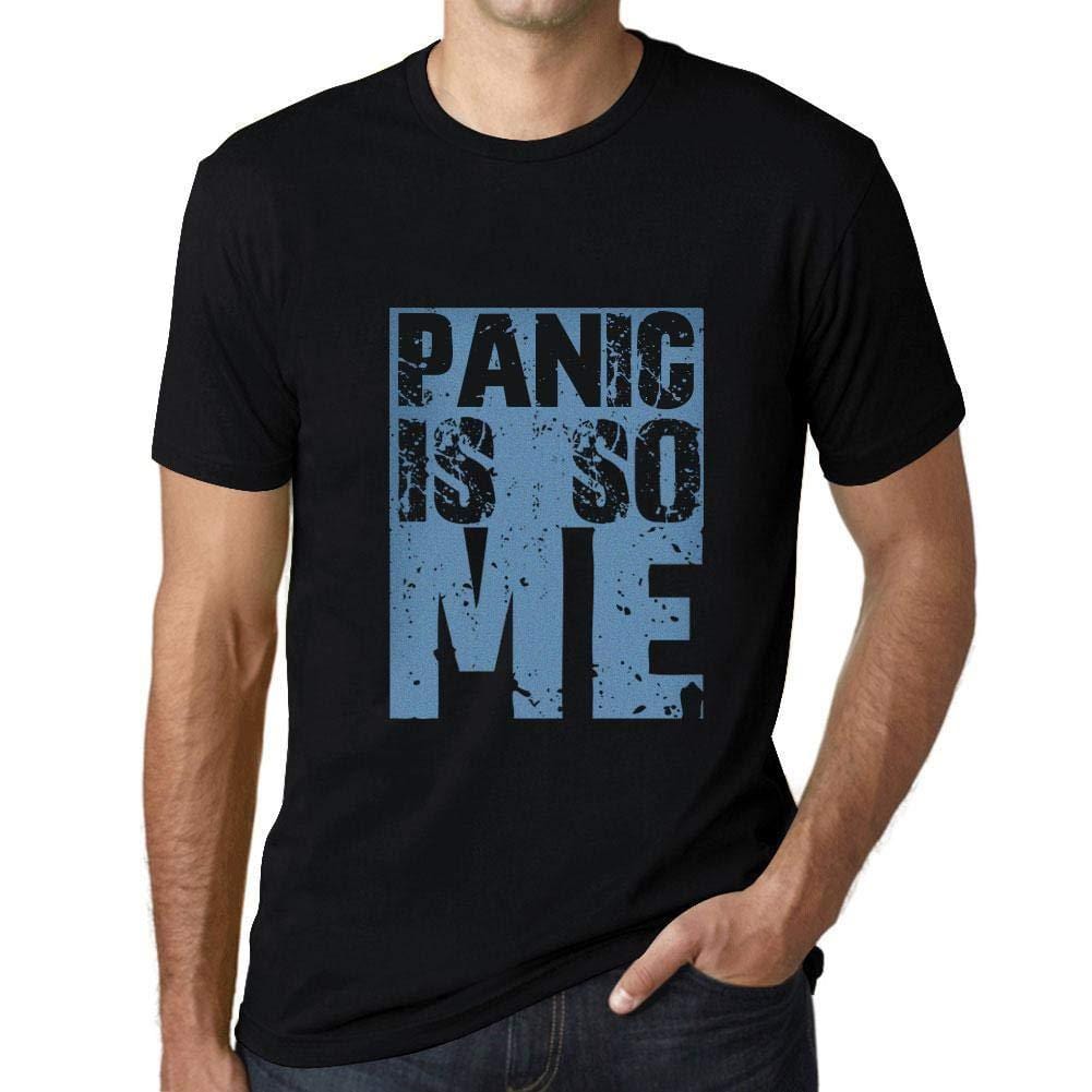 Homme T-Shirt Graphique Panic is So Me Noir Profond