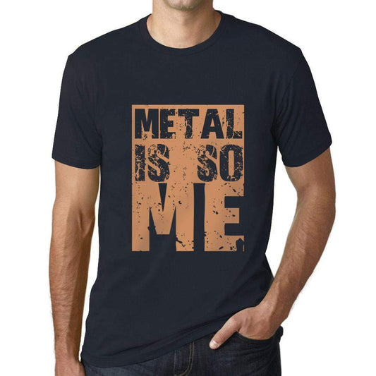 Homme T-Shirt Graphique Metal is So Me Marine