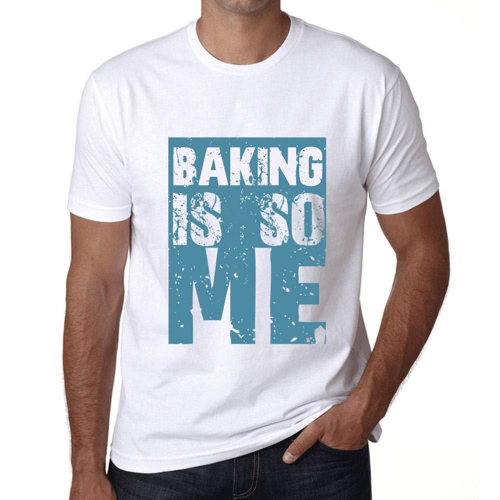 Homme T-Shirt Graphique Baking is So Me Blanc