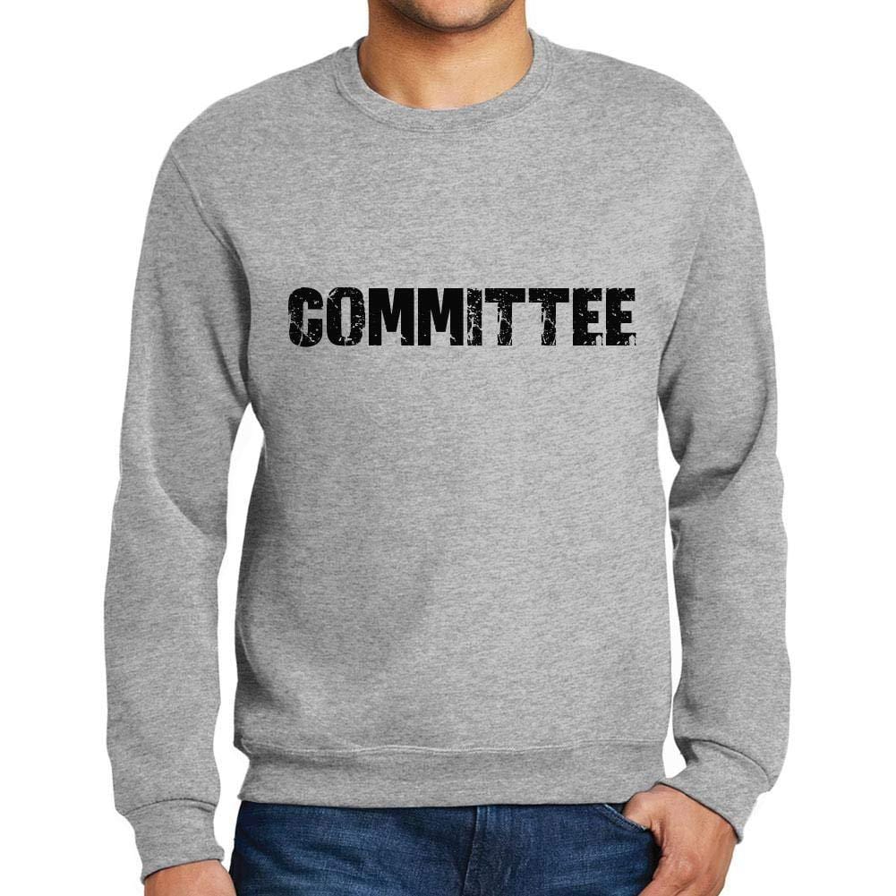 Ultrabasic Homme Imprimé Graphique Sweat-Shirt Popular Words Committee Gris Chiné