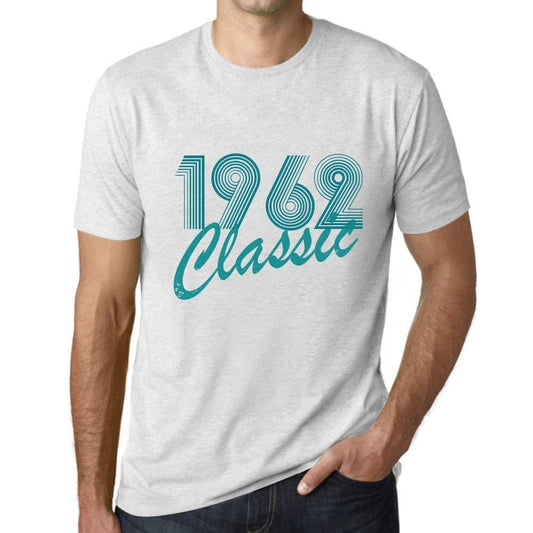 Ultrabasic - Homme T-Shirt Graphique Years Lines Classic 1962 Blanc Chiné