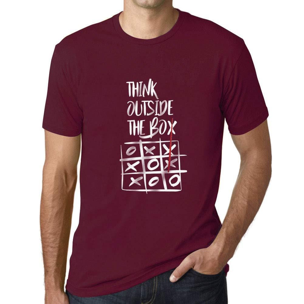 Ultrabasic - Homme T-Shirt Graphique Think Outside The Box Bordeaux