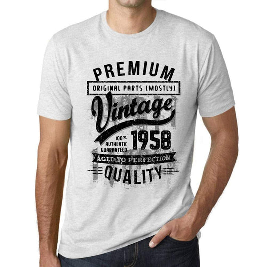 Ultrabasic - Homme T-Shirt Graphique 1958 Aged to Perfection Tee Shirt Cadeau d'anniversaire