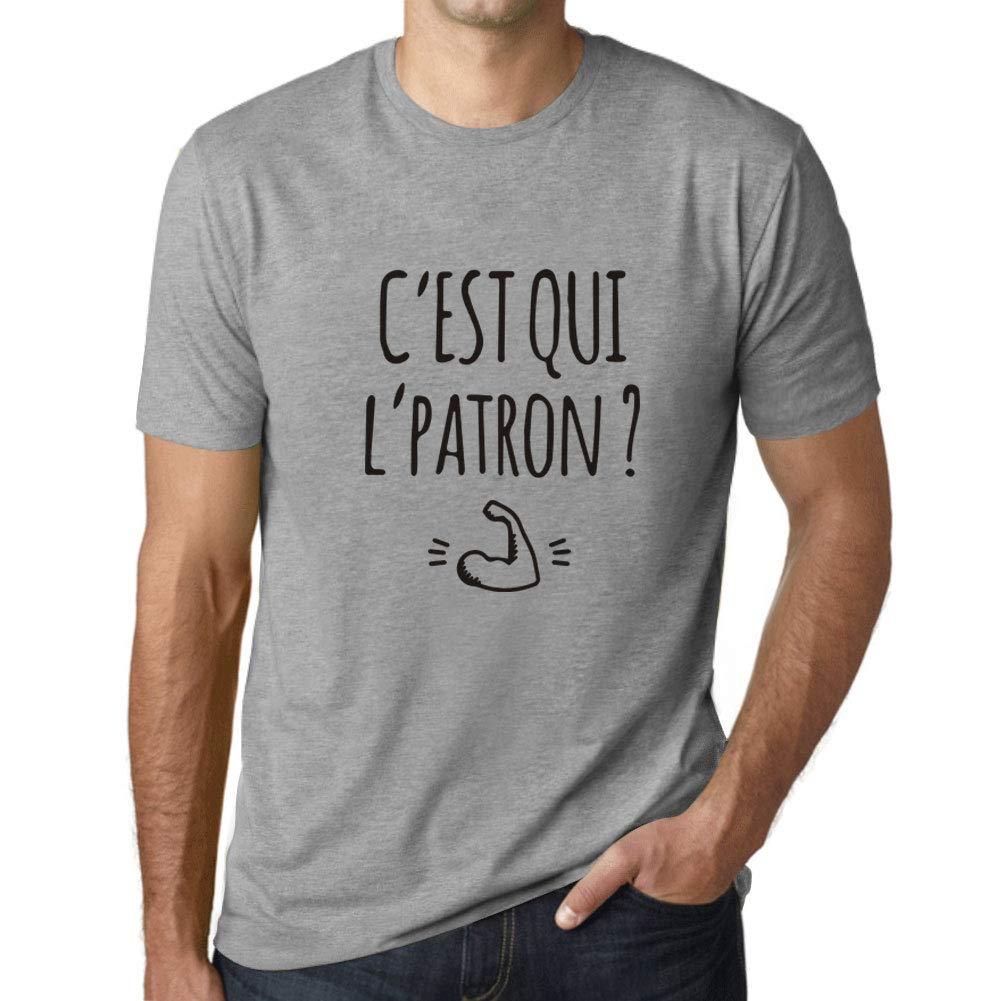 Ultrabasic - Homme Graphique C'est Qui l'Patron T-Shirt Blanc Lettre