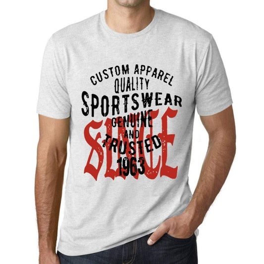 Ultrabasic - Homme T-Shirt Graphique Sportswear Depuis 1963 Blanc Chiné