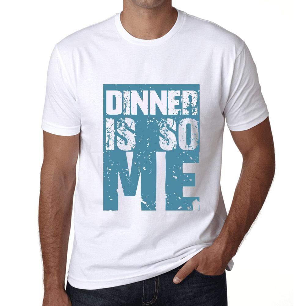 Homme T-Shirt Graphique Dinner is So Me Blanc