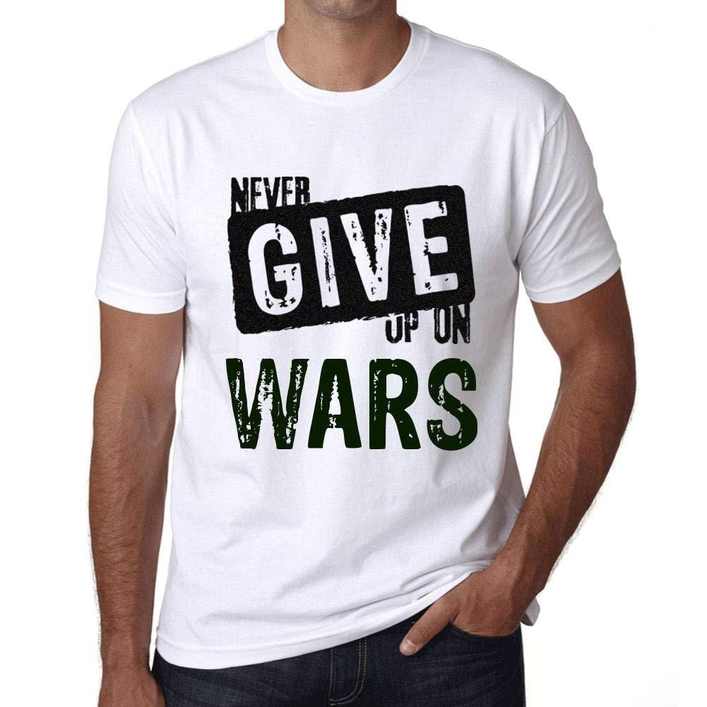 Ultrabasic Homme T-Shirt Graphique Never Give Up on Wars Blanc