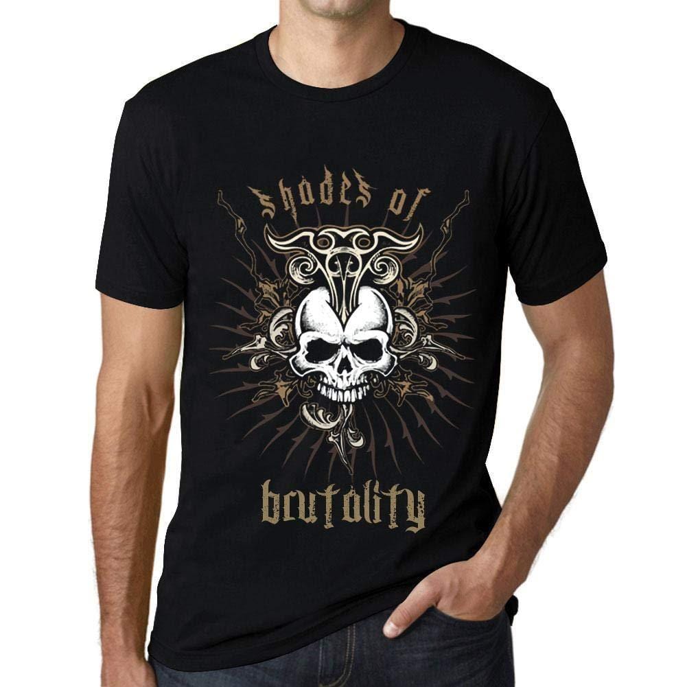 Ultrabasic - Homme T-Shirt Graphique Shades of Brutality Noir Profond